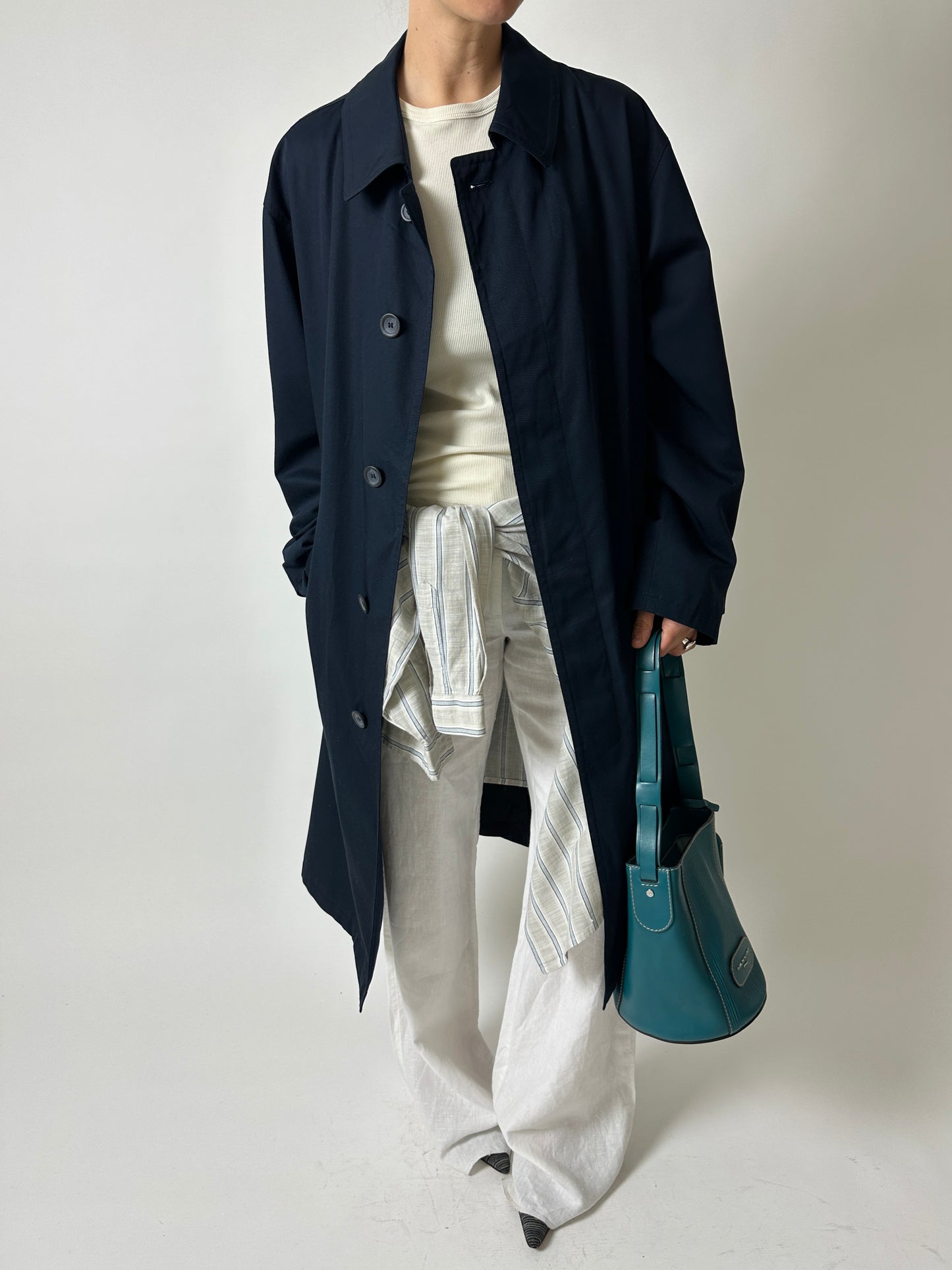 Relaxed striped shirt | Stone / Blue
