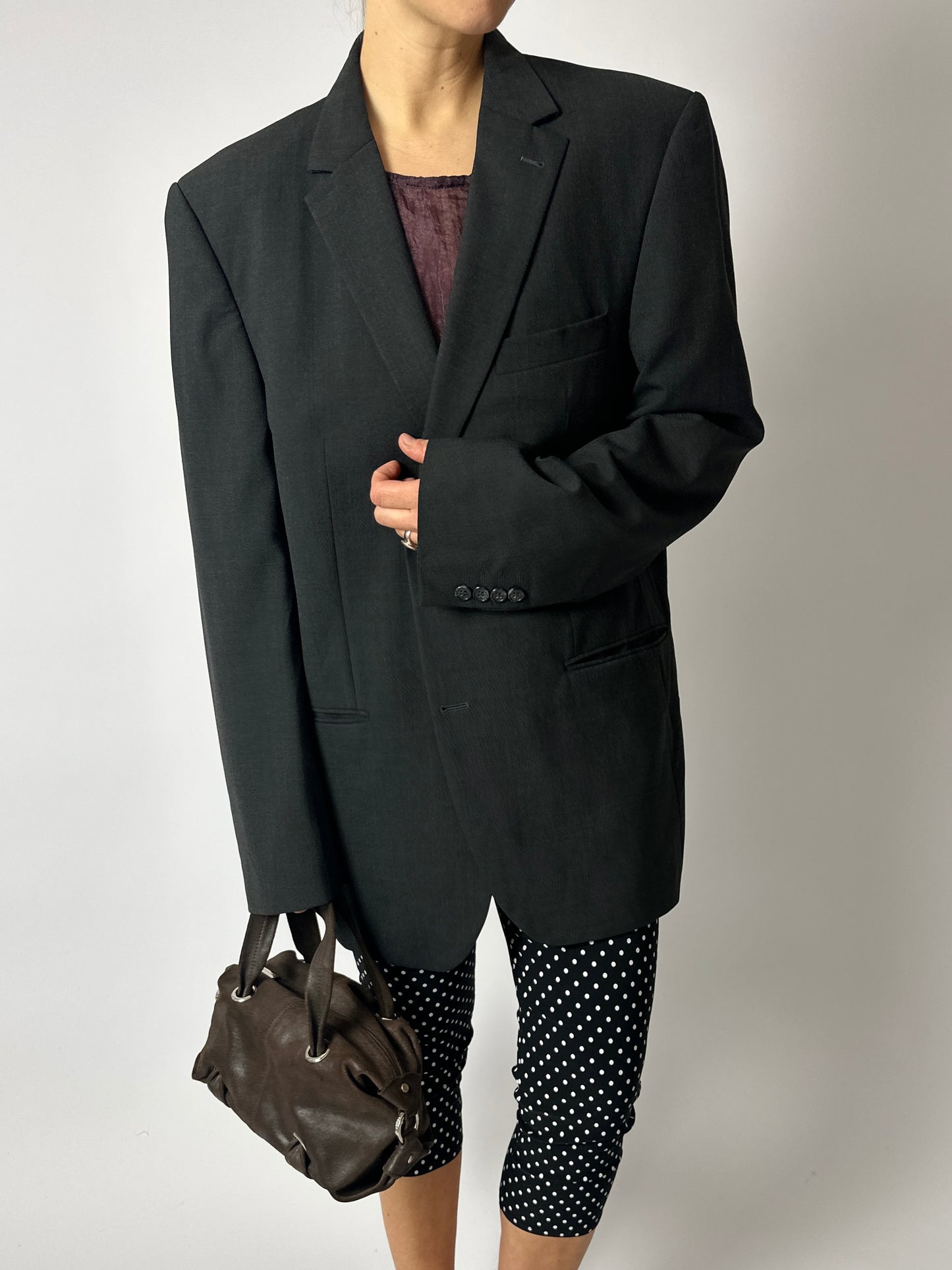 Relaxed fit blazer | Antracite