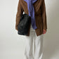 Suede relaxed jacket | Brown