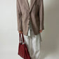 Relaxed fit woven blazer | Bordeaux / Ecru
