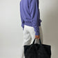 Wool v-neck sweater | Purple