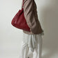 Relaxed fit woven blazer | Bordeaux / Ecru