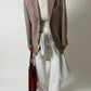 Relaxed fit woven blazer | Bordeaux / Ecru