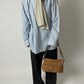 Oversized striped shirt | Blue / Off white