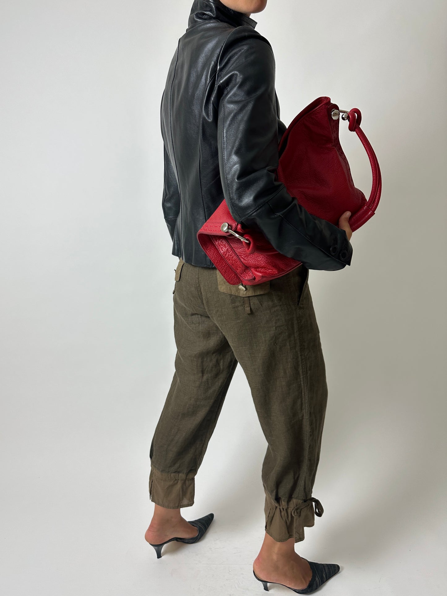 Balloon capri trousers | Moss