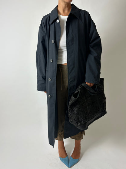 Oversized trench coat | Off Black