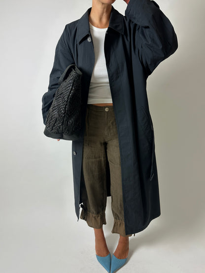 Oversized trench coat | Off Black