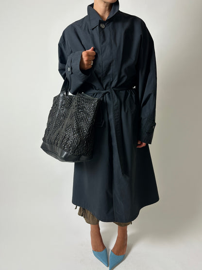Oversized trench coat | Off Black