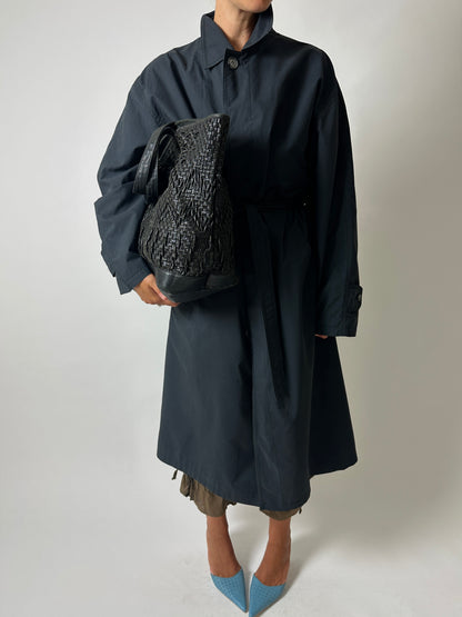 Oversized trench coat | Off Black
