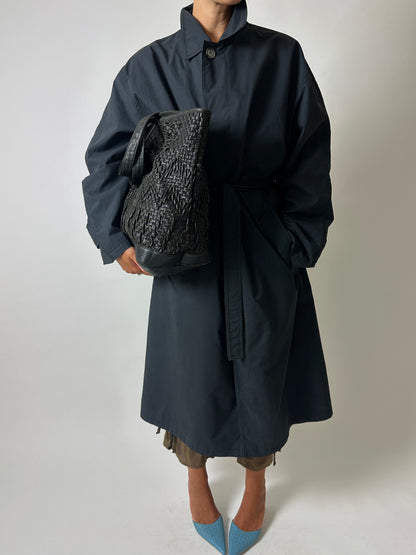 Oversized trench coat | Off Black