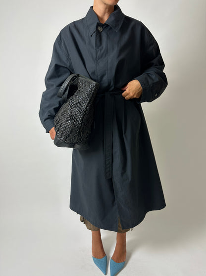 Oversized trench coat | Off Black