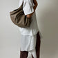 Oversized striped shirt | White / Blue