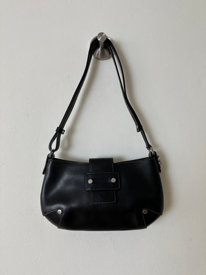 Leather shoulder bag | Black