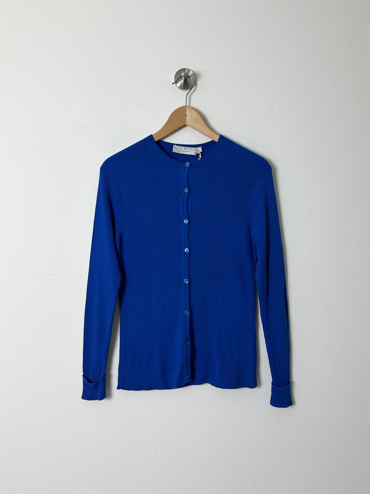 Silk cardigan | Cobalt