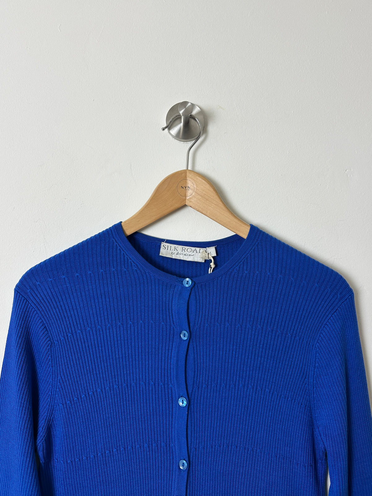 Silk cardigan | Cobalt