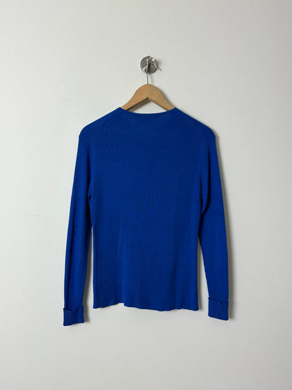 Silk cardigan | Cobalt