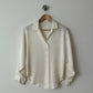 Silk polka dot blouse | Cream