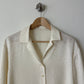 Silk polka dot blouse | Cream