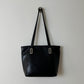 Leather tote bag | Black