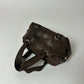 Leather hand bag | Dark brown