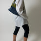 Oversized striped shirt | White / Blue