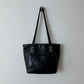 Leather tote bag | Black