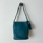 Leather bucket bag | Dark turquoise