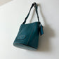 Leather bucket bag | Dark turquoise