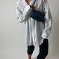 Oversized striped shirt | White / Blue