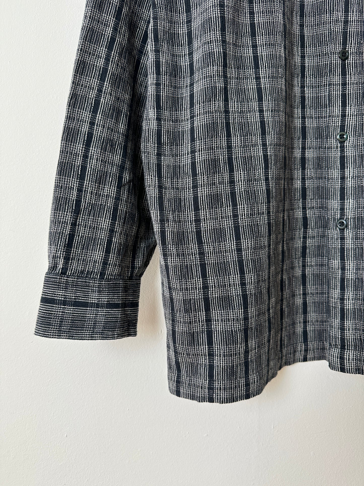 Relaxed checked shirt | Grey / Black