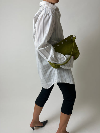 Oversized striped shirt | White / Blue