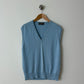 Wool v-neck vest | Light Blue