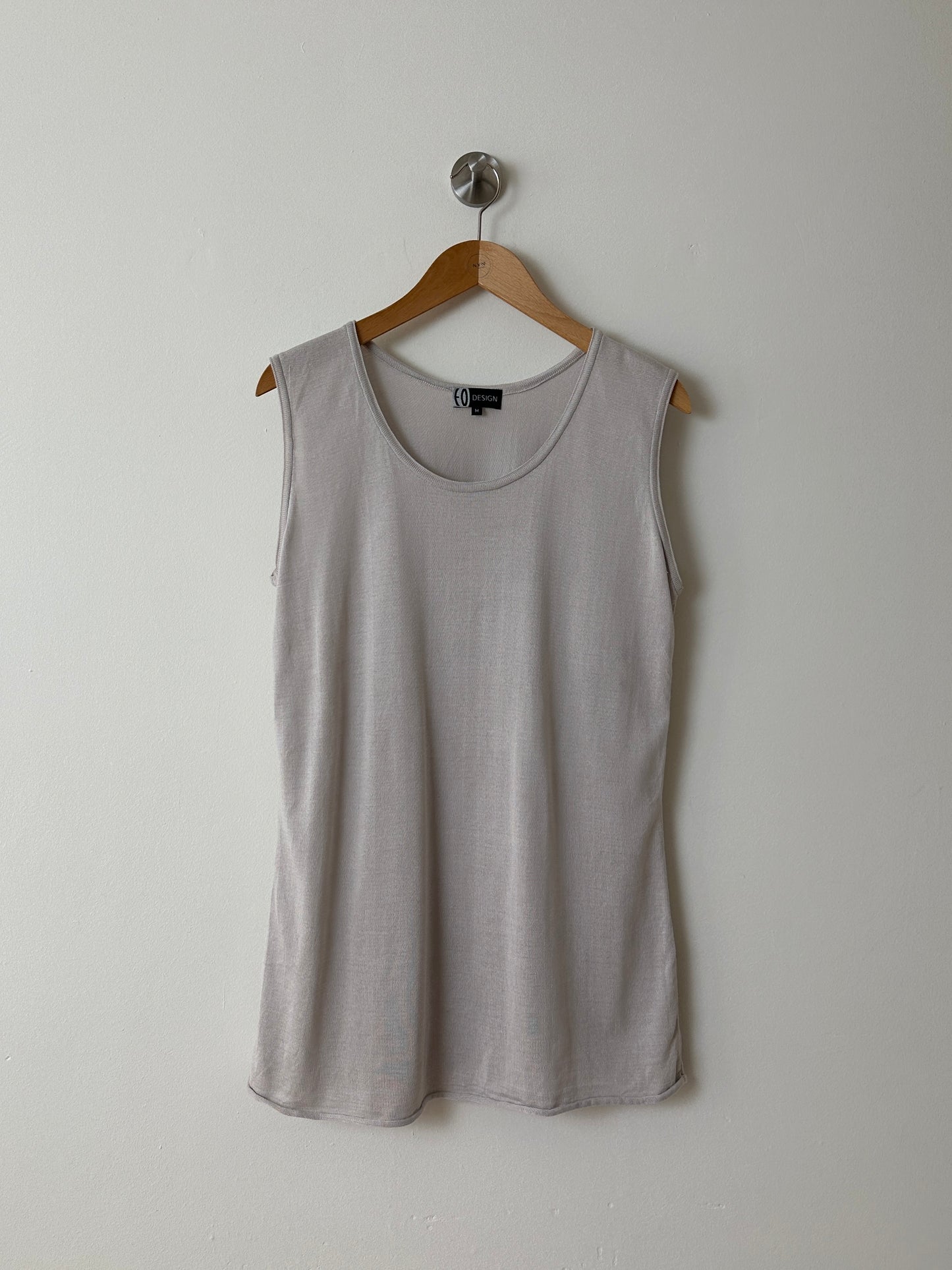 Fine knitted top | Soft grey