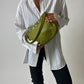 Leather shoulder bag | Toxic green