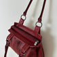 Leather shoulder bag | Bordeaux