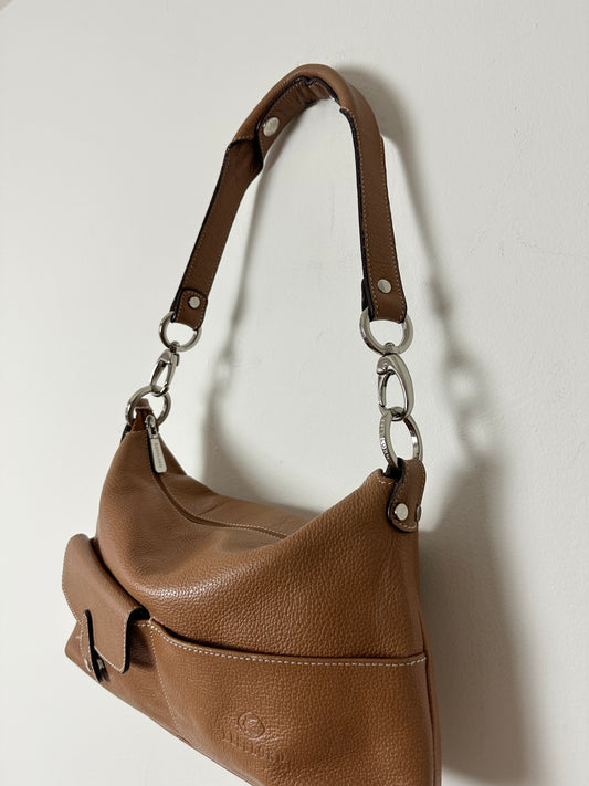 Leather shoulder bag | Beige