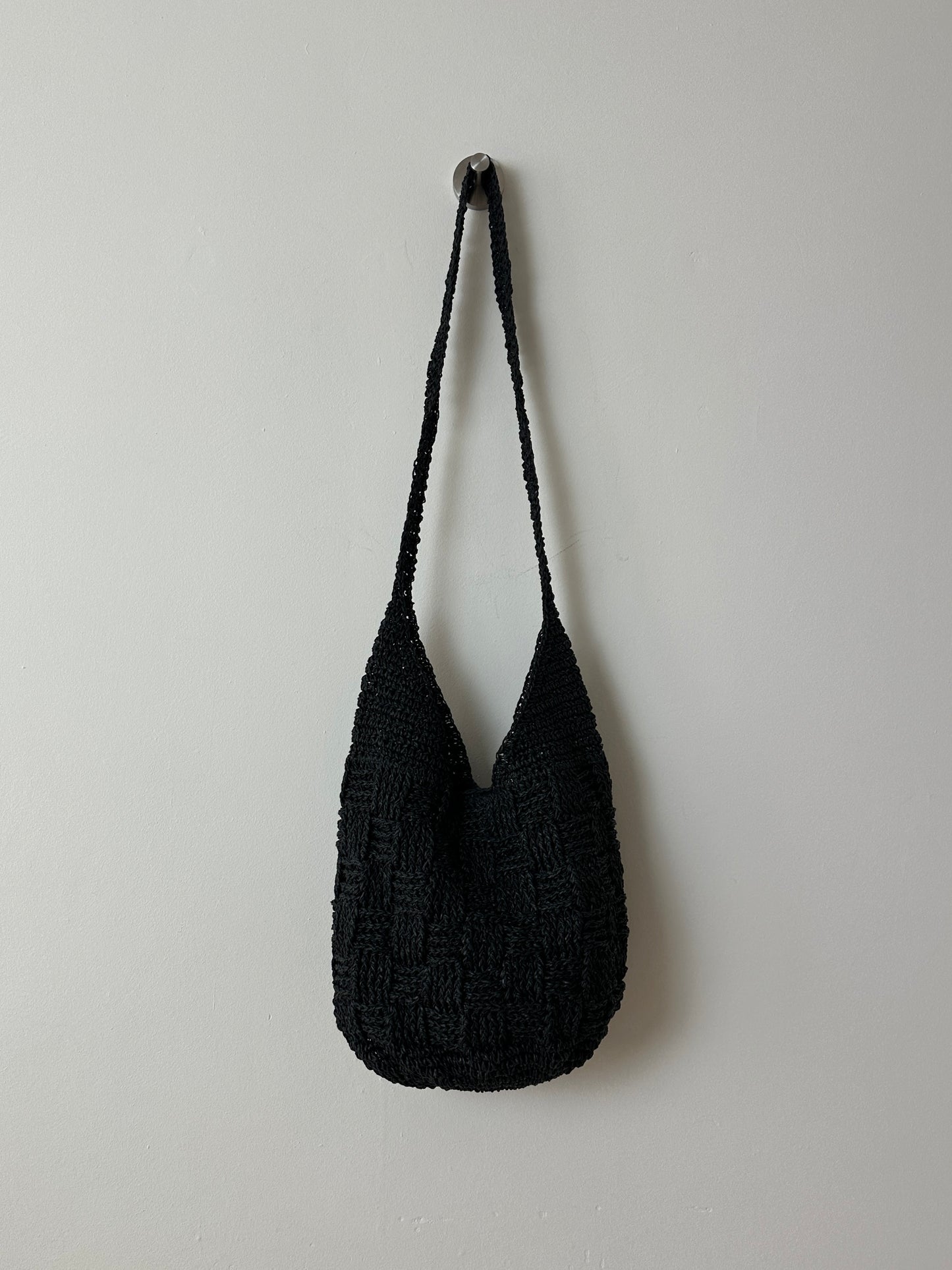 Raffia summer bag | Black