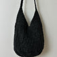 Raffia summer bag | Black