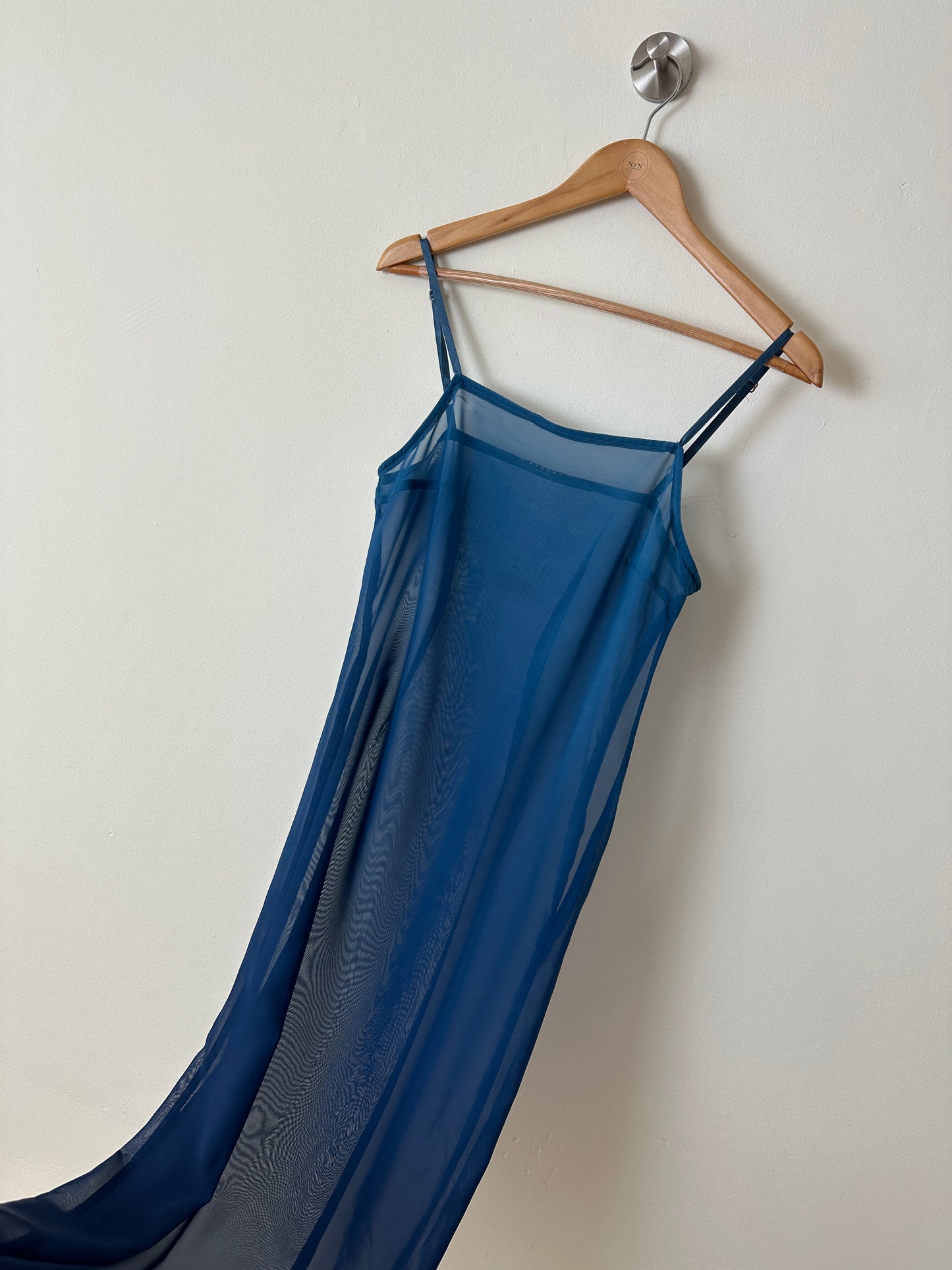 Sheer dress | Aqua blue