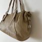 Leather shoulder bag | Soft ecru