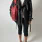 Leather tote bag | Bright red