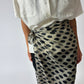 Silk dotted scarf | Grey / Black