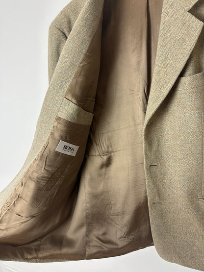 Hugo Boss woven blazer | Olive beige