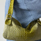 Croc embossed leather bag | Toxic green