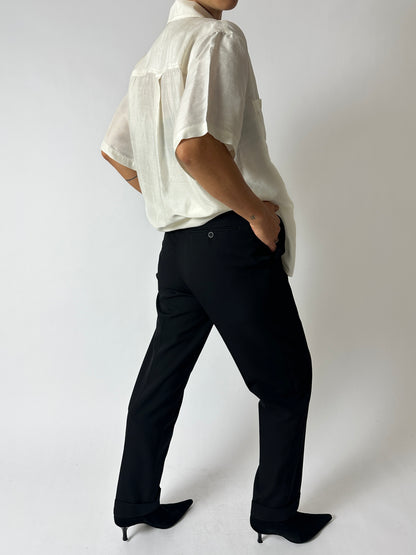 Boxy silk blouse | Off white