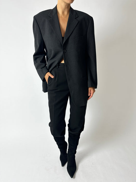Oversized fit blazer | Dark grey