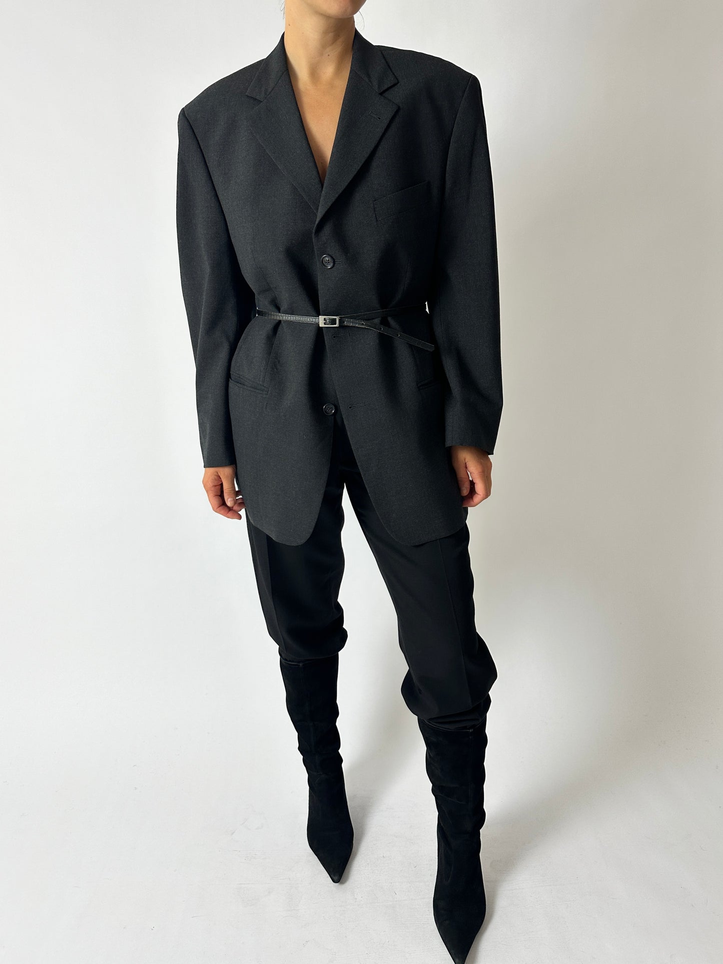Oversized fit blazer | Dark grey