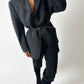 Oversized fit blazer | Dark grey