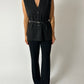 Leather mini belt | Black