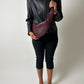 Leather crossbody bag | Bordeaux